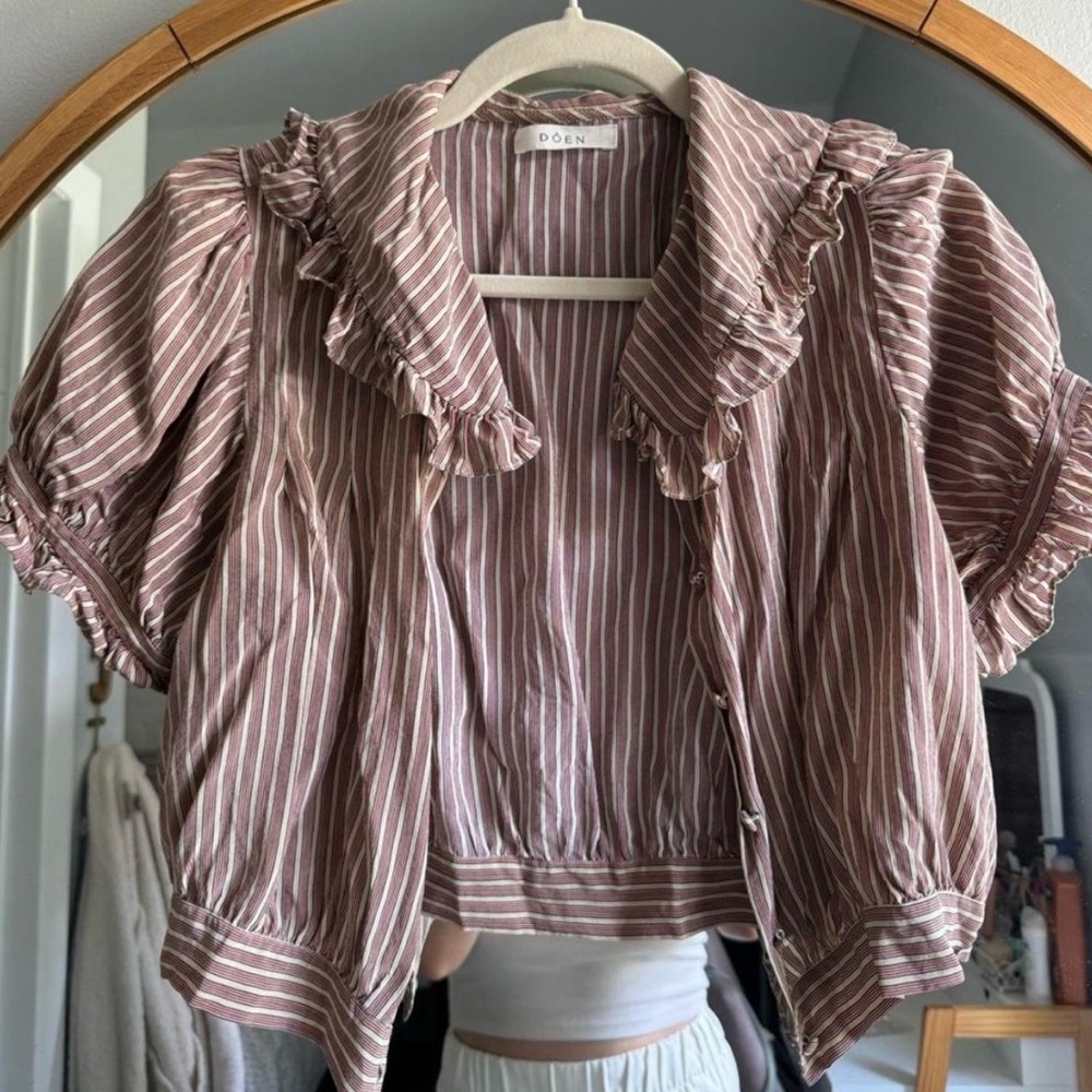 DÔEN Sparrow Top in Cream Seafarer Stripe